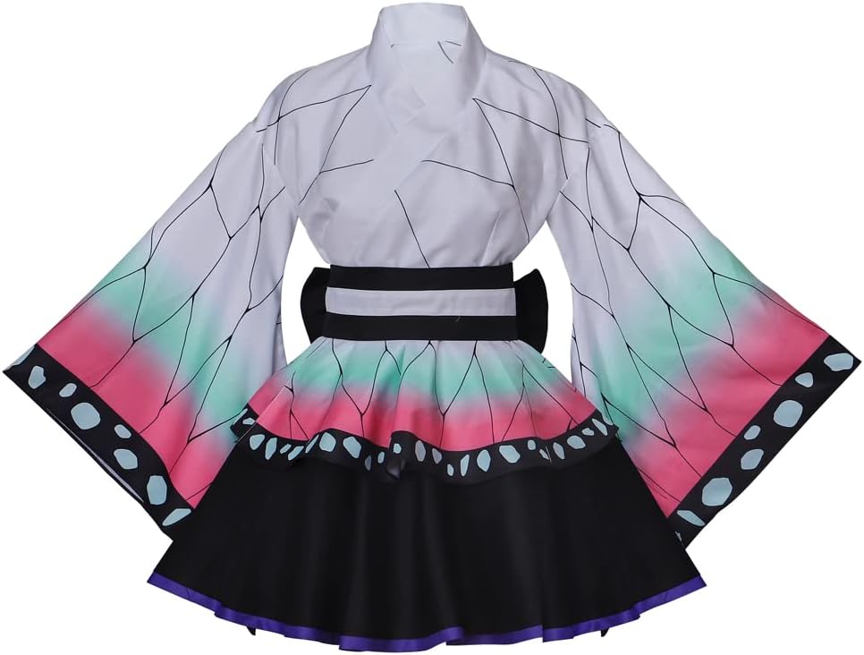 Hashibira Inosuke Cosplay Costume Women's Kimono Dress Suit