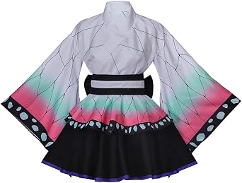 Hashibira Inosuke Cosplay Costume Womens Kimono Dress Suit