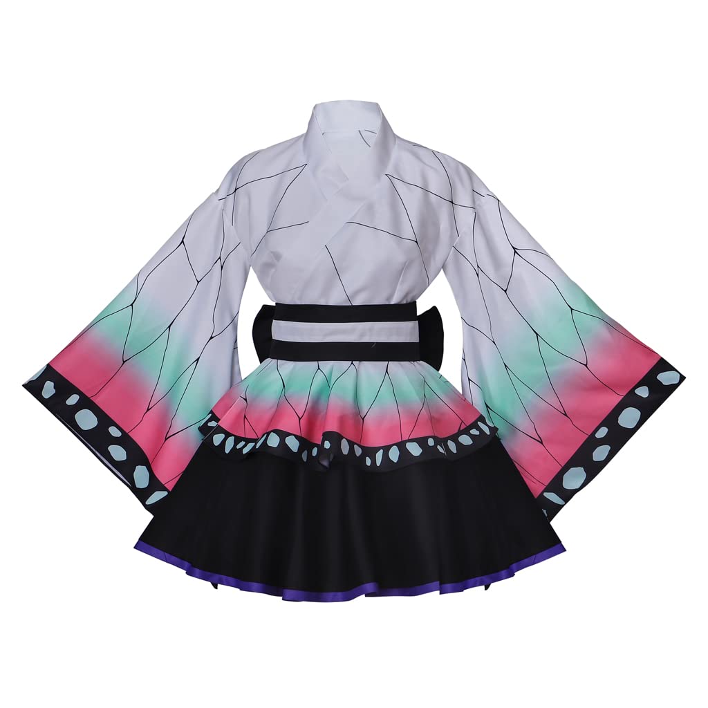 Hashibira Inosuke Cosplay Costume Women's Kimono Dress Suit