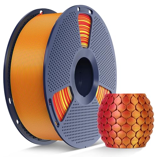 SUNLU Dual-Color Silk PLA Filament (Red/Gold), 1kg