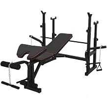 Fitness Home Dumbbell Bench Multi-Functional Weightlifting Bench, Press Bench - Barbell Bed Squat Rack Barbell Weight Bench