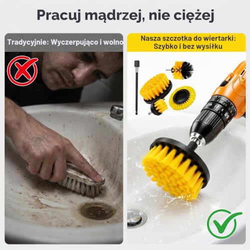 6 sztuk nasadek do polerowania do wkrętarki akumulatorowej, nasadka szczotkowa do wkrętarki akumulatorowej, nasadka szczotkowa do wiertarki, szczotka do felg i szczotka czyszcząca do wkrętarki