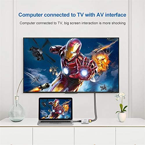 Amazon Brand - Eono HDMI to RCA Adapter, 1080P HDMI to AV 3RCA CVBs Composite Video Audio Converter Adapter Supporting PAL/NTSC with USB Charge Cable for PC Laptop HDTV DVD (White)