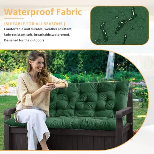 QLWYKJP Swing Replacement Cushions for Outdoor: 2-3 Seater Swing Cushion by QLWYKJP - Used condition - Image 6