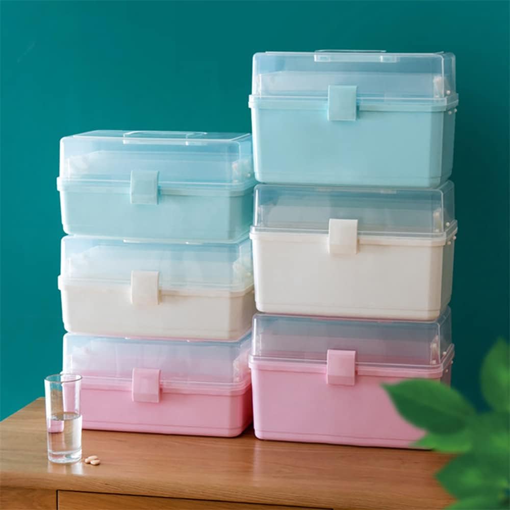 救急箱 薬箱 薬ケース おしゃれ 大容量 3層 折り畳み式 収納ボックス 手提げ 薬入れ 救急ボックス 裁縫箱 工具箱 メディカルボ