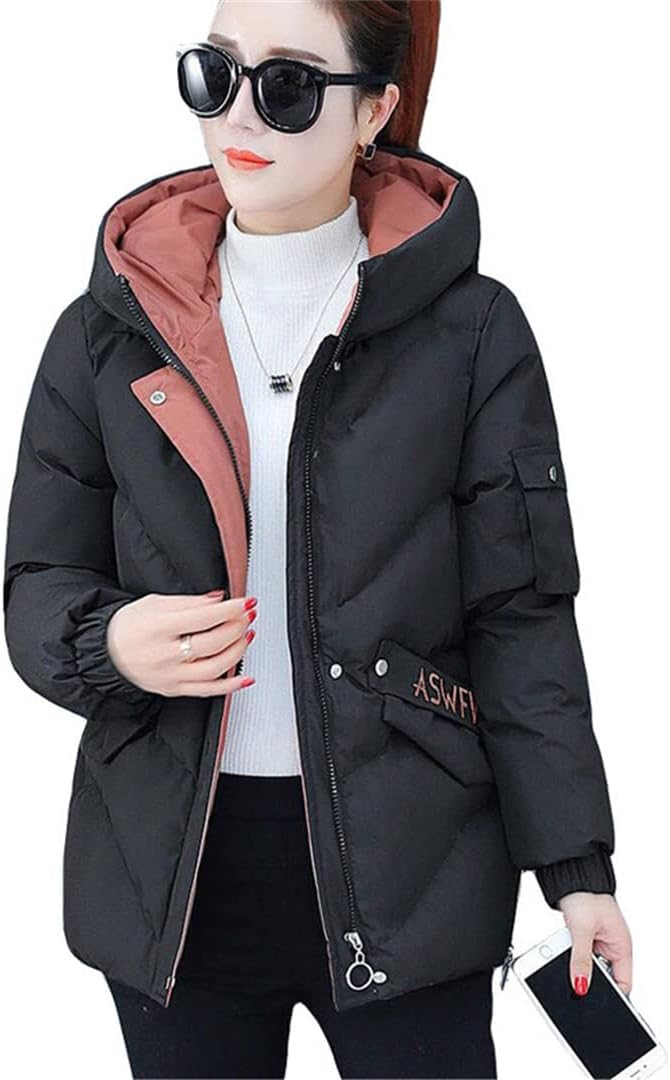 Winter Women Parkas Hooded Warm Thicken Coat Wadded Down Jacket Cotton-Padded Short Parka