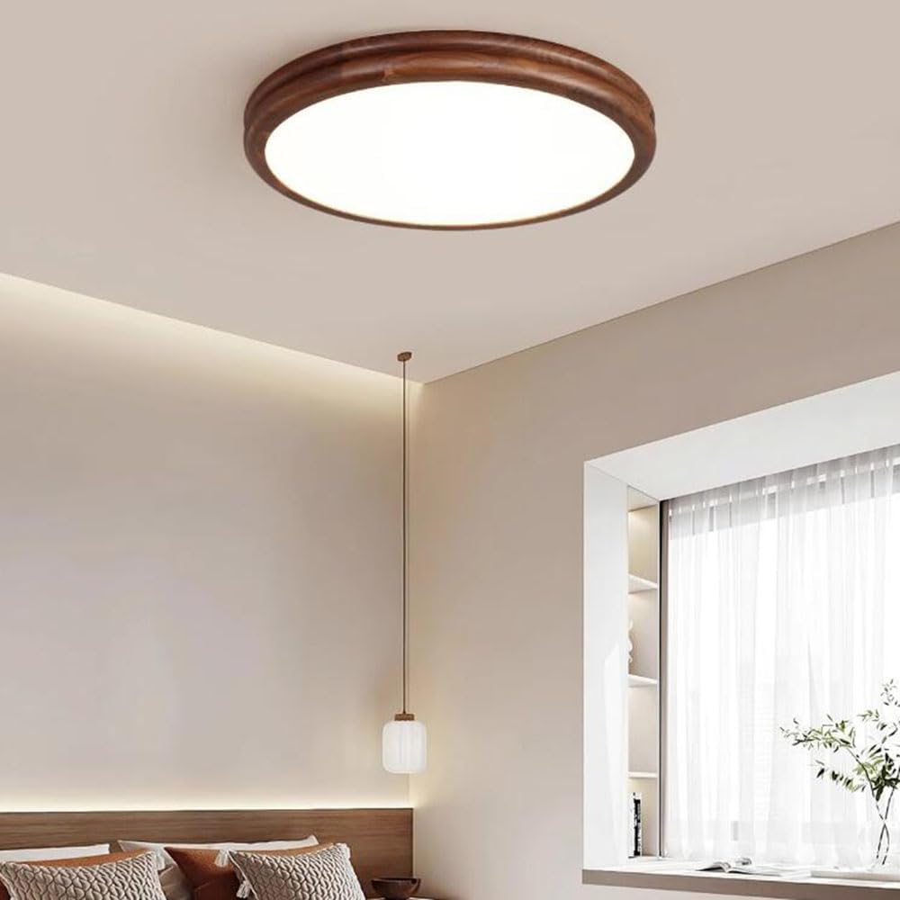 with Three-Color Dimming Ceiling Lamp Ultra-Thin Ceiling Lights Semi-Recessed Installation Ceiling Lamp Fixture Elegant Circular Home Flat Light for Lounge Hallway Home Office Porch(50Cm)/40
