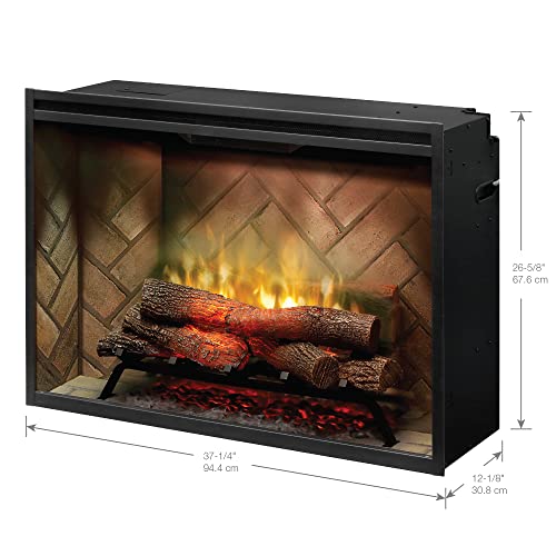 Dimplex Revillusion® 36" Built-In Firebox (Model: Rbf36), 4435/6739/8786 Btu, 120/208/240 Volt, 1375/1975/2575 Watt, Herringbone #TOP3