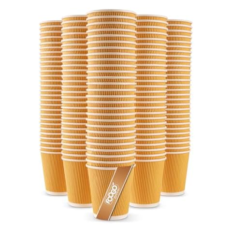 FOOGO Green 50pcs Compostable Coffee Cups Cover