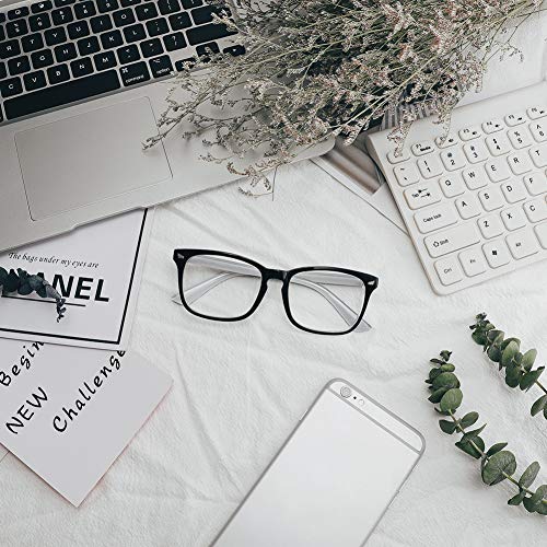 Image of Cyxus Blue Light Glasses Men Women Reduce Eye Strain UV400 Protection 8082 | Eye Protection,Classic Sqaure Frame,Ideal for Computer Screen Office Work Daily Wear