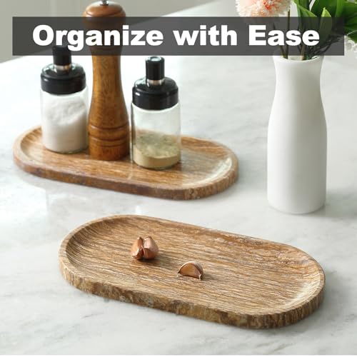 Image of Koville Turkish Natural Marble Tray, 12 inchx6 inch Vanity Decorative Tray for Countertop Organizer, Catchall Tray for Perfume, Candles, Jewelry Dish