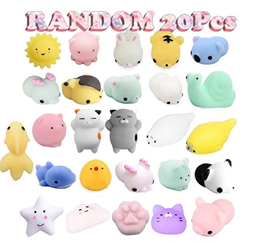 20pcs Squishy Toys for Kids Party, Mini Toys for Easter Egg Pinata Prizes Classroom Rewards Carnival Stuffers Party Favor Goodie Bags Fillers (20 Pcs)