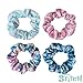 LUV HER Disney Stitch Scrunchies for Girls - 4 Large Printed Scrunchies with Your Favorite Characters - Hair Accessories for Girls 3+