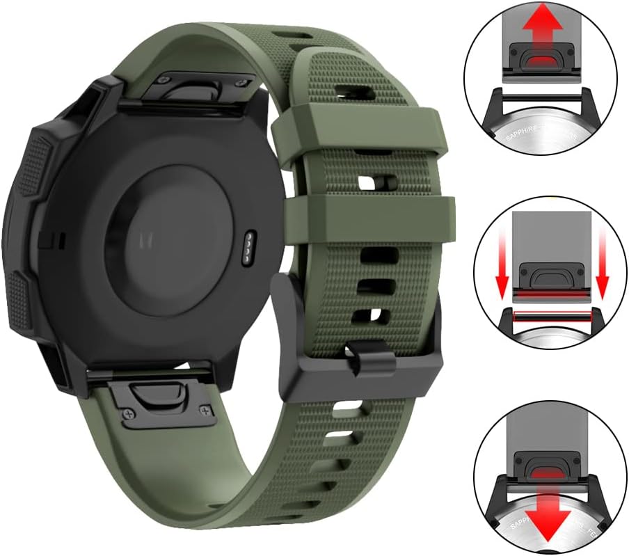 20 22 26MM Silicone Smart Watch Band for 7X 6 6X 6S Pro 5X 5 5S 3HR 935 945 20mm Sports Easy fit Wrist Strap
