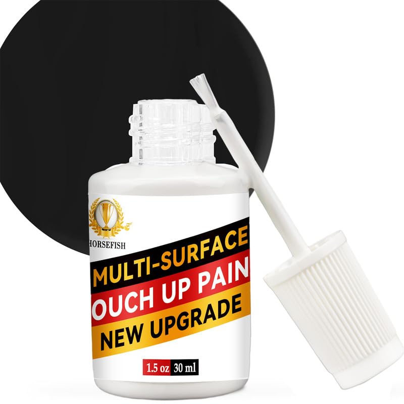 Black Touch Up Paint, Multi Surface House Paint, Black Paint for Wall, Furniture, Appliance, Enamel, Acrylic, Porcelain, Sinks, Tubs, Tiles, Bathtub