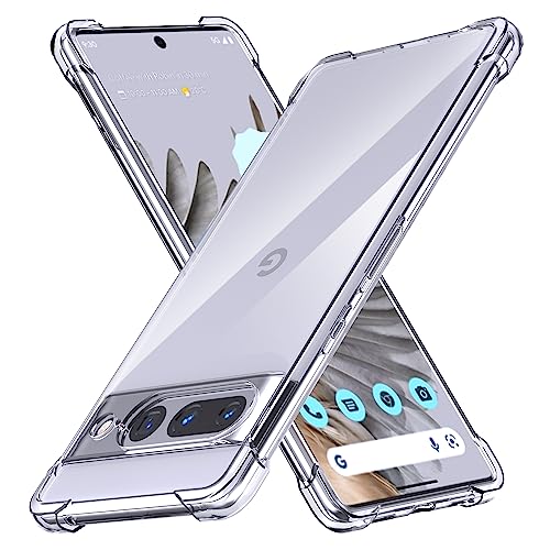 MOSNOVO Funda Para Google Pixel 7 Pro - Carcasa De TPU+PC Transparente, Delgada, [protección Contra Caídas De 6,6 Pies/antidesprendimiento] - Cara De Sonrisa Verde Distorsionada