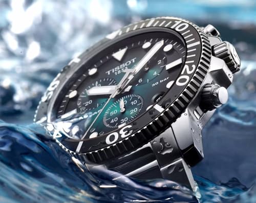 Image of Tissot Seastar Chronograph Quartz Green Dial Men's Watch T120.417.11.091.01