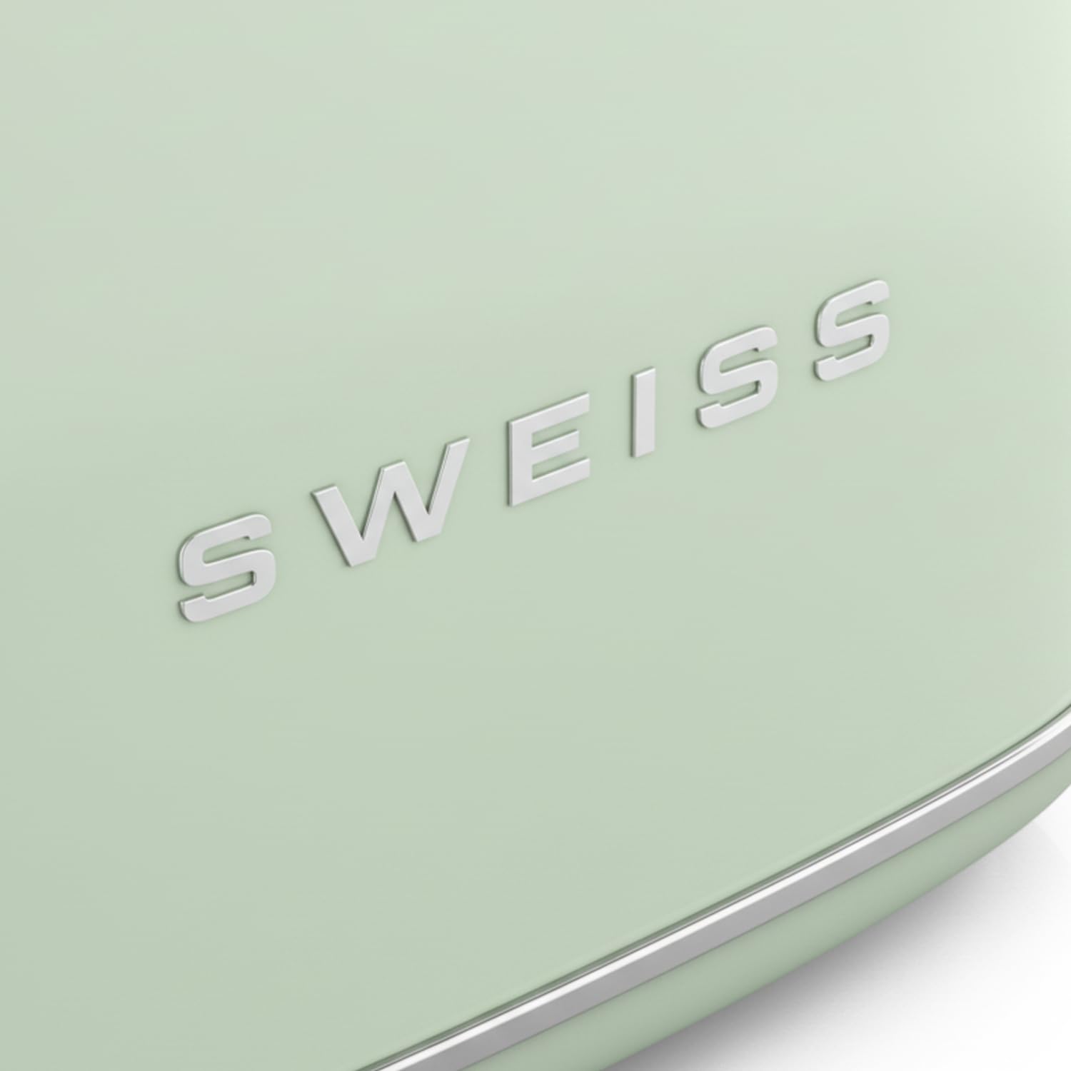SWEISS GRS7, tostapane vintage, 2 fessure, 6 livelli di potenza, 850 W, rapido e pratico, facile da pulire, cassetto raccogli briciole, speciale baguette, scongelamento, verde