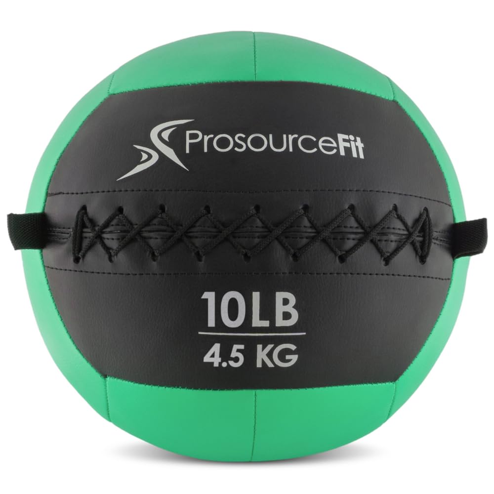 ProsourceFit Soft Medicine Balls, Wall Balls and Full Body Dynamic Exercises, Color-Coded Weights: 6, 10, 14, 20 Lb.