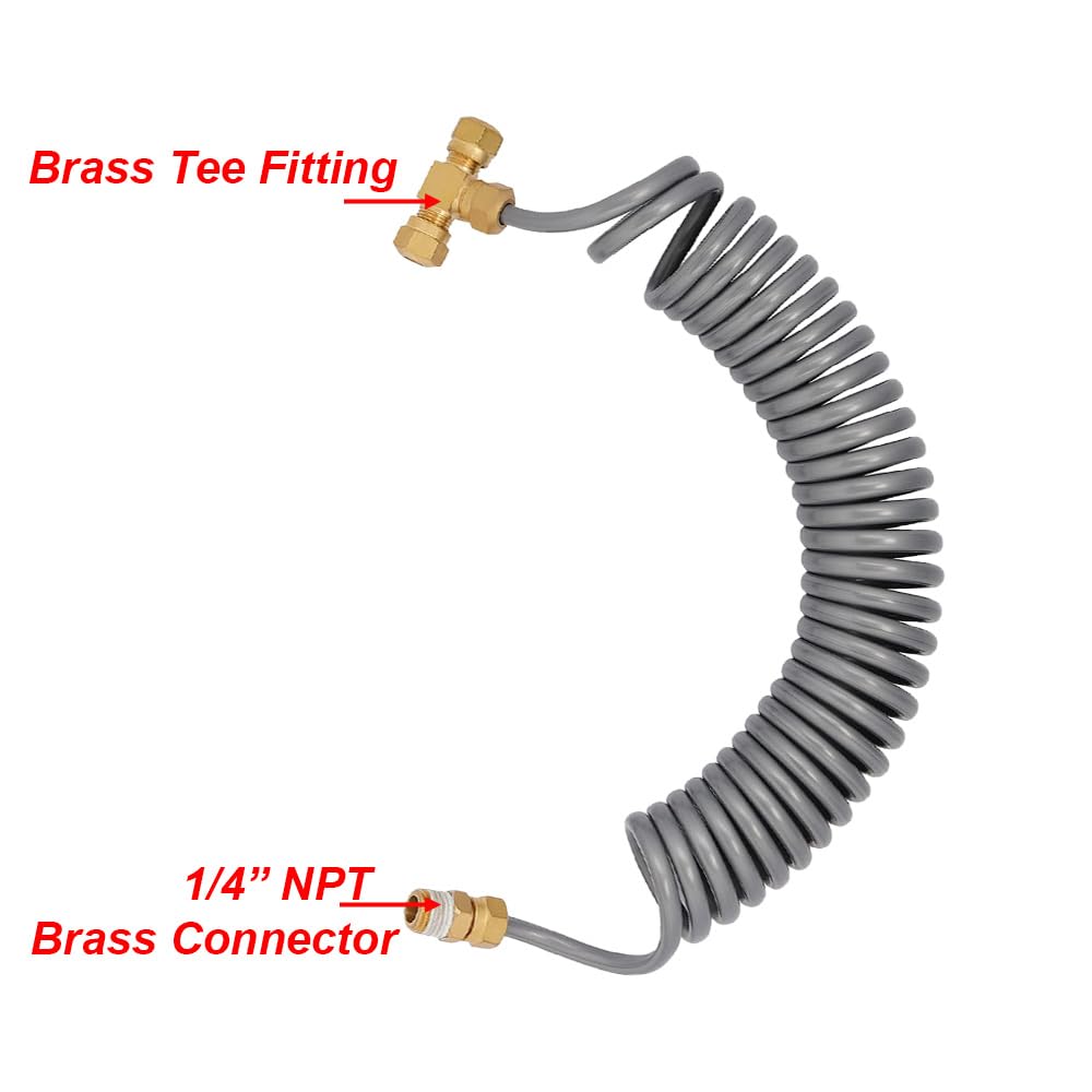 Kit de 4 pistolas de aire para asiento de camión, manguera de retroceso de 3,5 m, rosca NPT de 1/4 pulgadas, kit de pistola de soplado de aire de 90 psi, pistola de soplado de plumero de aire