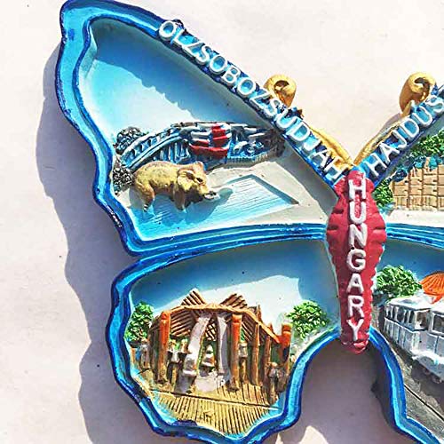 Imán de nevera 3D mariposa Hungría decorativo miniatura 6