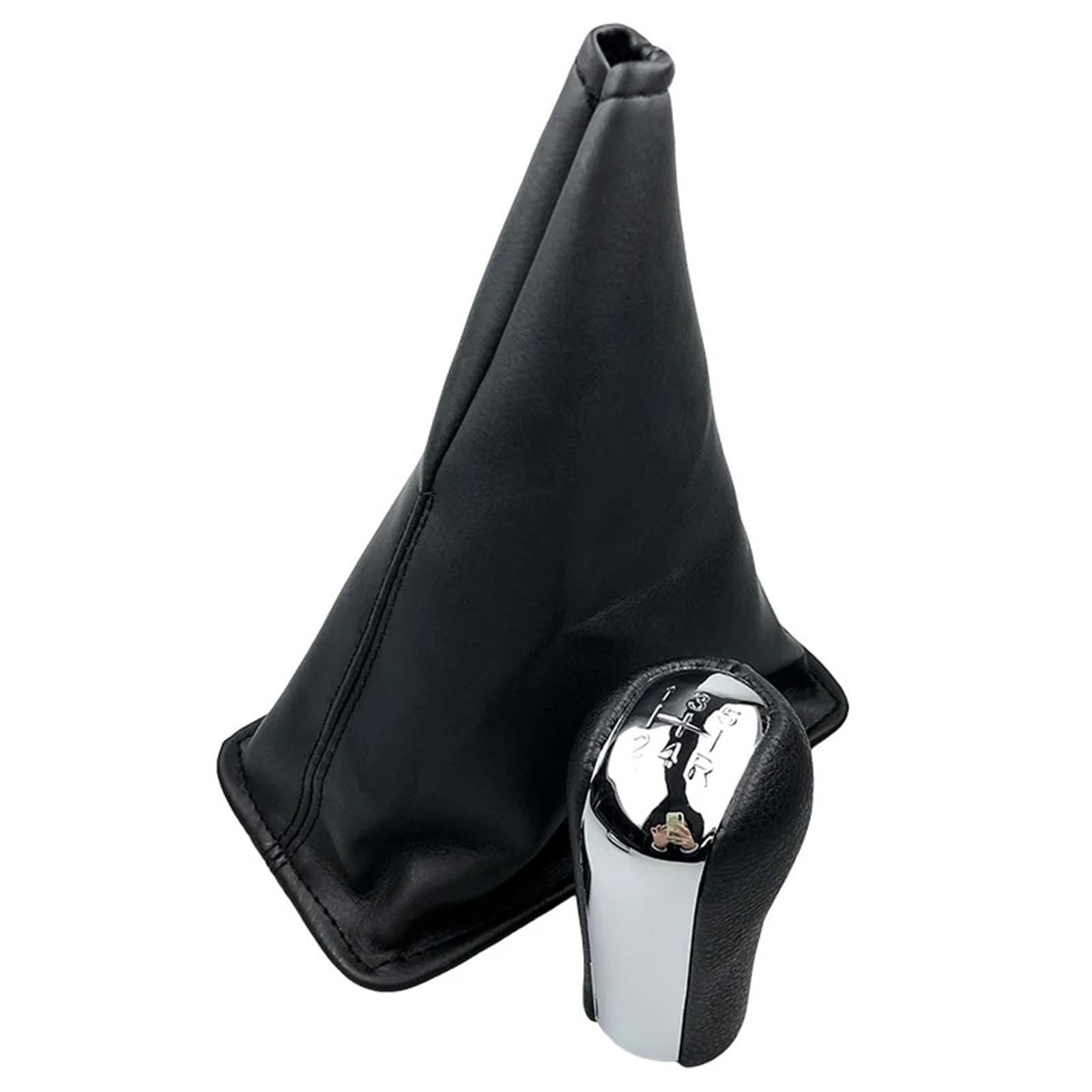 Jxewmtmc for Toyota for AYGO for Verso for Corolla for RAV4 5/6 Speed Gear Shift Knob Leather Boot Gear Stick Shift Cover(5 Speed Combo)