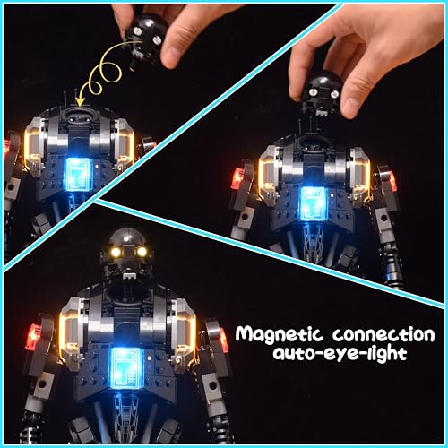 Image of LightGo LED Kit for K-2SO Security Droid Compatible with Lego 75434 | Lighting Only-Bricks Set Not Included