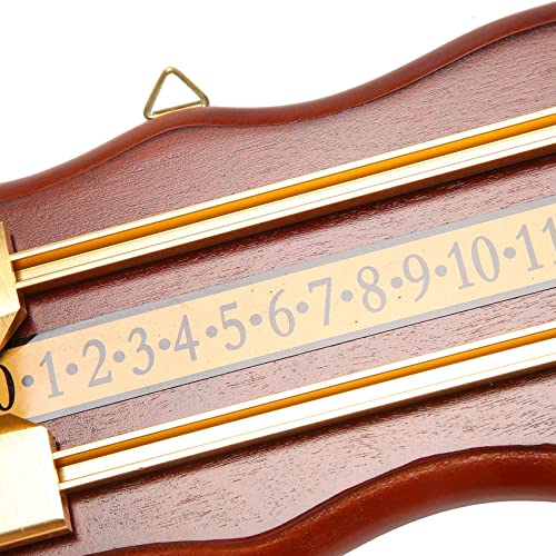 Marcador para billar de pared en madera teñida vino miniatura 4