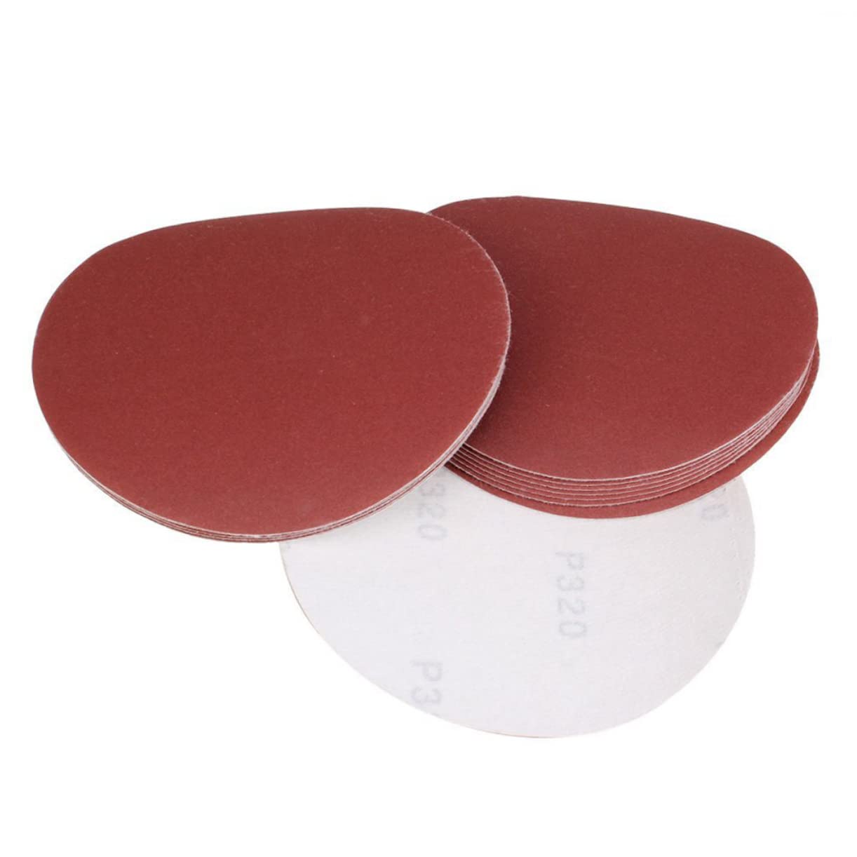 SOLUSTRE 6 Inch Circular Sandpaper Discs 20pcs 320 Grit High-Purity Alumina Hook and Loop Sanding Pads Brick Material