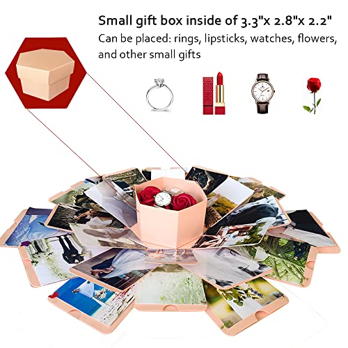 Vienrose Explosion Gift Large Box Set Album Assembled Scrapbook Diy Lovebox Photo Album Box For Birthday Anniversary Wedding Couples Gifts For Boyfriend,Finished Box Set #TOP4