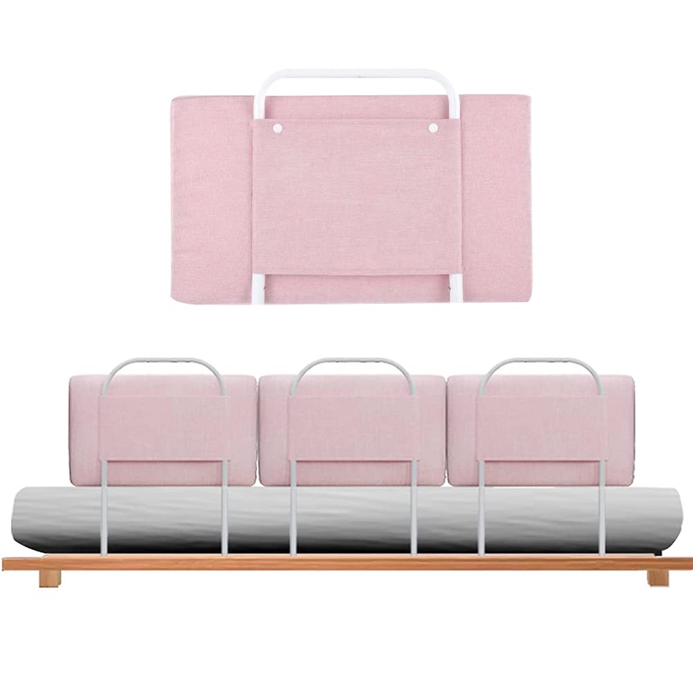 Barandilla de Seguridad para Cama, barandilla Lateral para Cama, barandilla anticaídas para Cama Individual, Doble, Queen y King (tamaño: 50 cm, Color: Rosa)