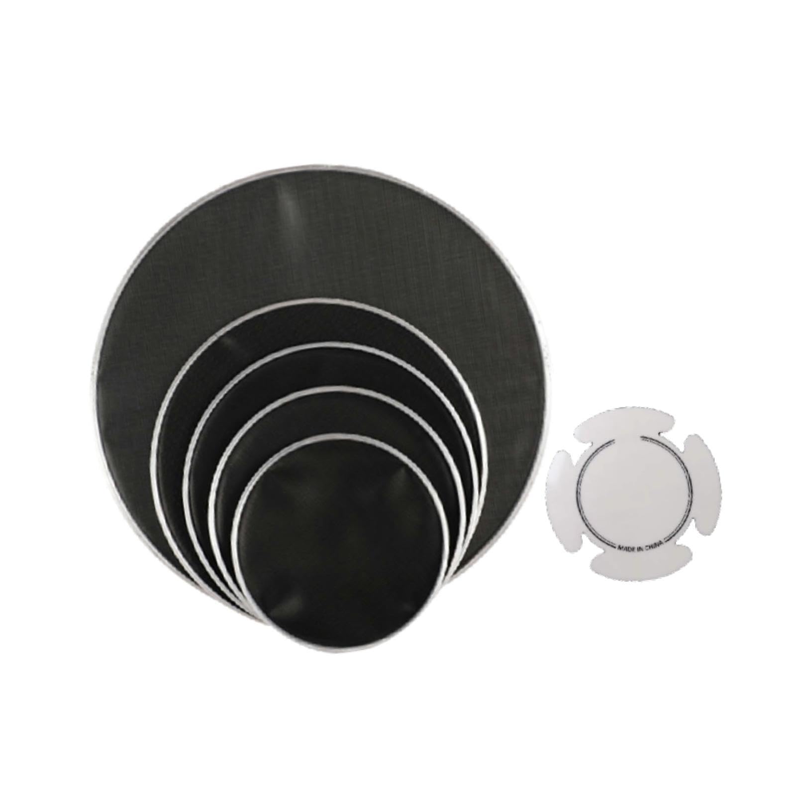 Colaxi 5x Drum Head,Professional,Percussion Parts Balanced Silent Mute Drum Head Skin for Drum Players Adults Stage Performance Kids, Style C