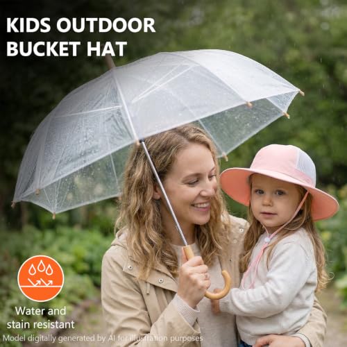 Image of BASSDASH Kids UPF 50+ Wide Brim Sun Hat for Summer Beach Outdoor