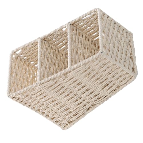 Toyvian Trapezförmiger Desktop aufbewahrungskorb mit Drei Fächern...