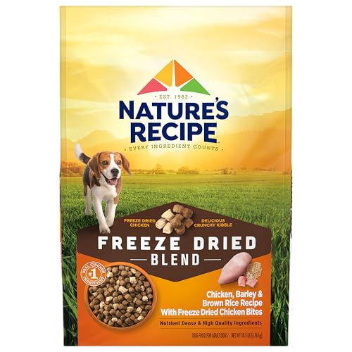 Nature's Recipe Freeze Dried Blend Chicken, Barley & Brown Rice Dry Dog Food,...