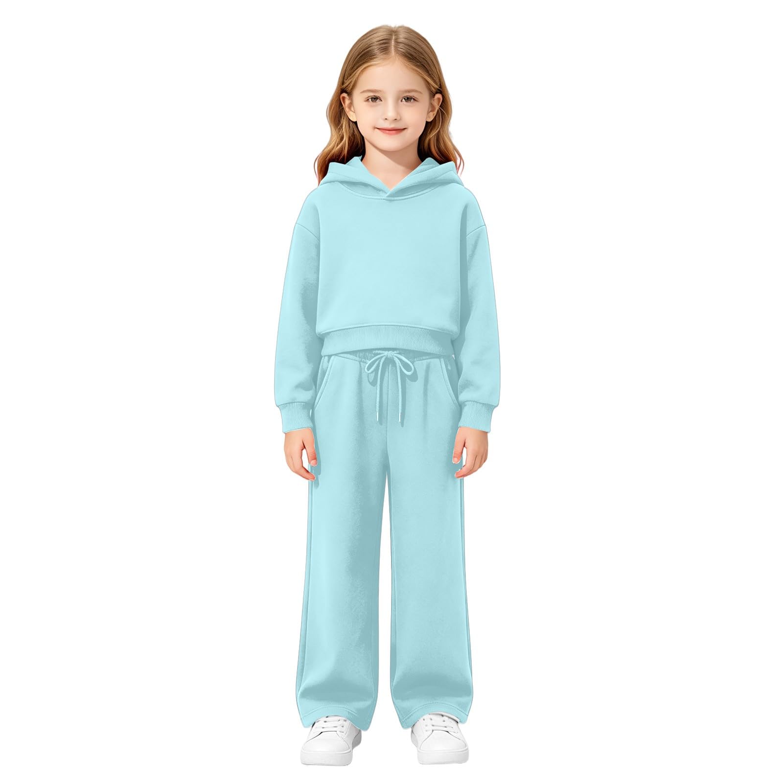 Conjunto de 2 piezas con capucha y pantalones deportivos para niñas