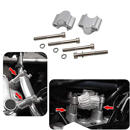 ANCLLO CNC-Lenkererhöhungs-Set, 28 mm, für Motorrad, kompatibel mit ATV, Dirt Bike, Off-Road