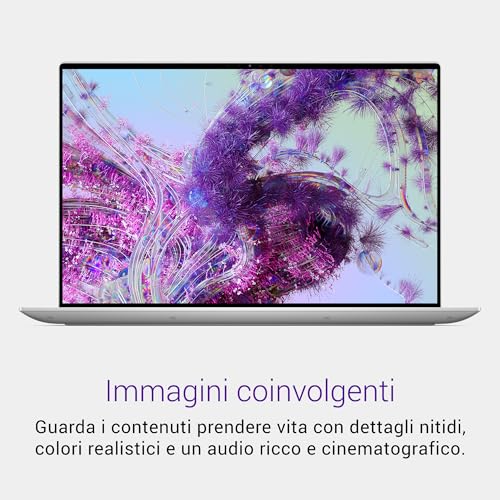 XPS 16 (9640) Laptop Copilot+ 16,3'' FHD+ 120 Hz, Intel Core Ultra 7 155H, 16 GB RAM, 1 TB SSD, Nvidia GeForce RTX 4050, Windows 11 Pro, Tastiera retroilluminata QWERTY - Platino - Notebook - Immagine 7