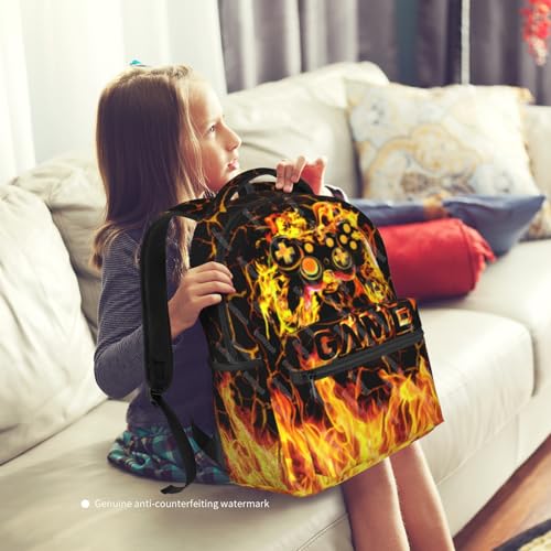 School Backpack For Boys Abstract Gamepad Boys Backpack For Kids Children Teens Elementary Middle School Boy Backpacks Ages 6-18 Video Games Bookbag back pack4