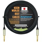 WORLDS BEST CABLES 10 Foot - Guitar Bass Instrument Cable Custom Made Using Mogami 2524 Wire and...