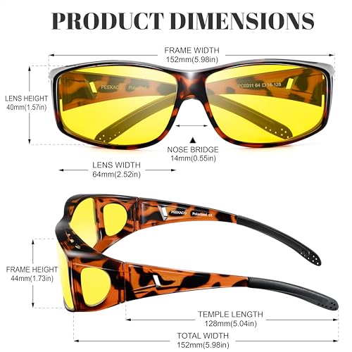 Image of Polarized Sunglasses Fit Over Glasses for Men Women