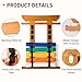 Tilhumt Karate Belt Display Rack Holder, Bamboo Taekwondo Belt Display with Stickers, Martial Arts Belt Display for 8 Belts with Medals Hanger, Ideal for BJJ Jiu Jitsu Gift (Walnut)