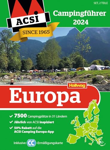 ACSI Campingführer Europa 2024: Bestehend aus 2 Bänden inkl. ACSI CampingCard Ermässigungskarte...