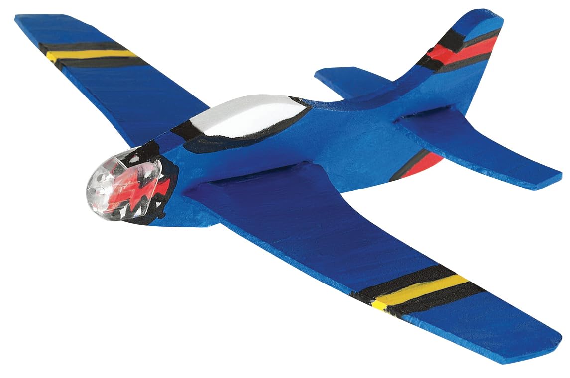 Four Foam Fliers Mini Kit de manualidades – Pintura 4 aviones planeadores de espuma, pequeños regalos para niños, rojo 4