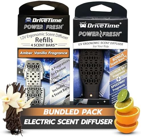 Drive Time 12V Plug-In Car Air Freshener Bundle – Auto Shut-Off, No Batteries Needed, Long-Lasting Fragrance for Car, Truck & SUV - Refill with 8 Scent Bars Up to 30 Days of Freshness image 2
