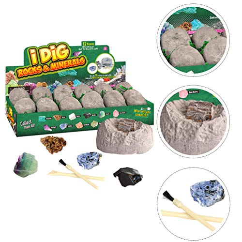 NUOBESTY Kit de EscavaÃ§Ã£o de Pedra de Cristal de Gema Brinquedos Educativos para CrianÃ§as Meninos