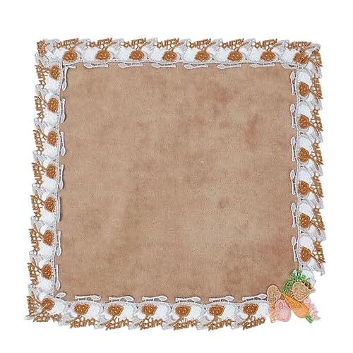 近沢レース店 シーズンタオルハンカチ ライスカレー (ブラウン)のサムネイル