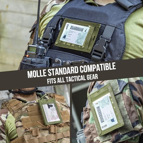 Image of OneTigris Tactical ID Card Badge Holder with Lanyard & Detachable Hook Loop