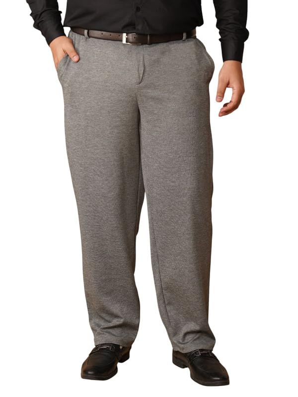 Image of OOMPH! Luxury Lycra Stretchable Formal Pants for Men | Stylish Slim Fit Men's Wear Trousers for Office or Party | Mens Fashion Dress Trouser Pant