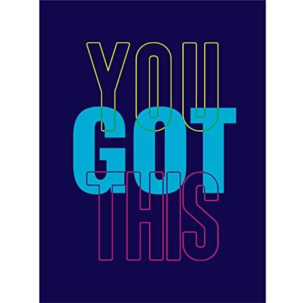Wee Blue Coo Positivity You Got This Typography Wall Art Print